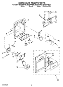 DISPENSER FRONT PARTS Diagram and Parts List for ED2FHAXSQ04  Whirlpool Refrigerator