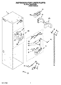 REFRIGERATOR LINER PARTS Diagram and Parts List for KSSS42FMX03  KitchenAid Refrigerator