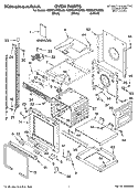 OVEN PARTS Diagram and Parts List for KEBC247KBL05  KitchenAid Wall Oven