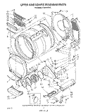 UPPER AND LOWER BULKHEAD , LITERATURE Diagram and Parts List for CS5000XSW0  Whirlpool Dryer