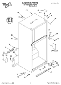 CABINET, LITERATURE Diagram and Parts List for 6ER9GTKXKS01  Whirlpool Refrigerator