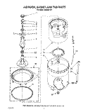 AGITATOR, BASKET AND TUB Diagram and Parts List for LA5668XTF1  Whirlpool Washer