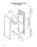 REFRIGERATOR DOOR Diagram and Parts List for 3XARG498WP00  Whirlpool Refrigerator
