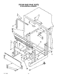 FRAME AND TANK Diagram and Parts List for KUDP22GT0  KitchenAid Dishwasher