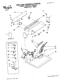 TOP AND CONSOLE, LITERATURE Diagram and Parts List for LGV4634JQ2  Whirlpool Dryer