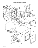 DISPENSER FRONT Diagram and Parts List for KSRB25QXWH00  KitchenAid Refrigerator