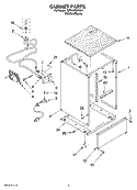 CABINET PARTS Diagram and Parts List for 7DP840SWSX0  Whirlpool Dishwasher