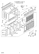 CABINET Diagram and Parts List for ACV244XG0  Whirlpool Air Conditioner