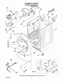 CABINET PARTS Diagram and Parts List for 7MWGD9400TU2  Whirlpool Dryer