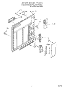 INNER DOOR Diagram and Parts List for DU805DWGQ1  Whirlpool Dishwasher