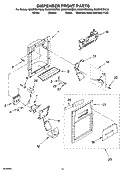 DISPENSER FRONT PARTS Diagram and Parts List for GS6SHEXNB00  Whirlpool Refrigerator