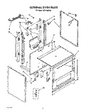 EXTERNAL OVEN Diagram and Parts List for 1SF014BEN2  Whirlpool Range