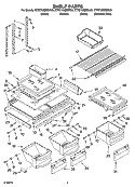 SHELF PARTS Diagram and Parts List for KTRC19MMSS00  KitchenAid Refrigerator