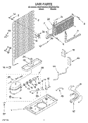 UNIT Diagram and Parts List for ET8GTKXKT00  Whirlpool Refrigerator