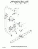 UPPER WASH AND RINSE PARTS Diagram and Parts List for WDT770PAYW1  Whirlpool Dishwasher