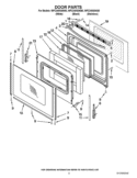DOOR PARTS Diagram and Parts List for WFC340S0AB0  Whirlpool Range