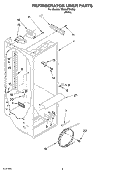 REFRIGERATOR LINER Diagram and Parts List for TS22AFXKQ00  Estate Refrigerator