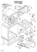 LINER Diagram and Parts List for ET8MTEXKQ00  Whirlpool Refrigerator