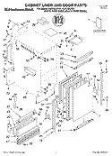 CABINET LINER AND DOOR, LIT/OPTIONAL Diagram and Parts List for KUIS185JPB1  KitchenAid Ice Maker