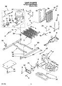 UNIT PARTS, OPTIONAL PARTS Diagram and Parts List for KSRA25KNSS01  KitchenAid Refrigerator