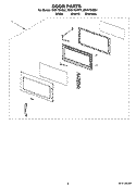 DOOR PARTS Diagram and Parts List for MH2175XST1  Whirlpool Microwave