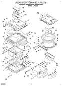 REFRIGERATOR SHELF Diagram and Parts List for 4KSRS27QDA01  KitchenAid Refrigerator