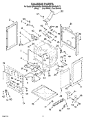 CHASSIS PARTS Diagram and Parts List for GR440LXLP0  Whirlpool Range