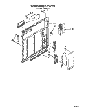 INNER DOOR Diagram and Parts List for DU8000XX6  Whirlpool Dishwasher