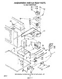 MAGNETRON AND AIR FLOW Diagram and Parts List for RM975PXLW2  Whirlpool Microwave Oven Combo