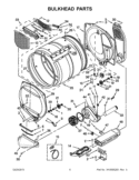 BULKHEAD PARTS Diagram and Parts List for YWED5700AC1  Whirlpool Dryer