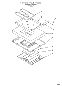 HIDDEN BAKE PARTS, MISCELLANEOUS PARTS Diagram and Parts List for GJSP84901  Whirlpool Range