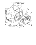 OVEN Diagram and Parts List for FEP320YW1  Roper Range