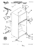 CABINET Diagram and Parts List for ET14GKXBW01  Whirlpool Refrigerator