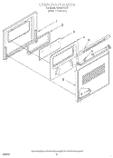 OVEN DOOR Diagram and Parts List for RS630PXYH1  Whirlpool Range