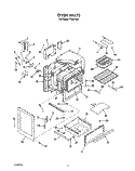 OVEN Diagram and Parts List for F5907W0  Roper Range
