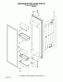 REFRIGERATOR DOOR PARTS Diagram and Parts List for 8ED5FHKXVY02  Whirlpool Refrigerator