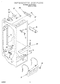 REFRIGERATOR LINER Diagram and Parts List for 8340NFSBS00  Whirlpool Refrigerator