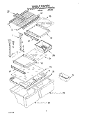 SHELF, OPTIONAL Diagram and Parts List for ET1FTKXKQ00  Whirlpool Refrigerator