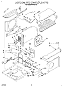 AIRFLOW AND CONTROL Diagram and Parts List for AR1800XA1  Whirlpool Air Conditioner