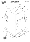 CABINET, LITERATURE Diagram and Parts List for ET1MTKXKT02  Whirlpool Refrigerator