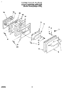 OVEN DOOR Diagram and Parts List for RS385PXBQ0  Whirlpool Range