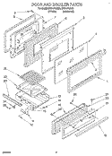 DOOR AND BROILER Diagram and Parts List for SF314PEAN0  Whirlpool Range