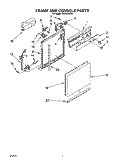 FRAME AND CONSOLE Diagram and Parts List for DU8150XX3  Whirlpool Dishwasher