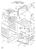 LINER Diagram and Parts List for ET19RMXGN02  Whirlpool Refrigerator