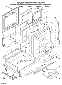 DOOR AND DRAWER PARTS Diagram and Parts List for KGRS807SBL00  KitchenAid Range