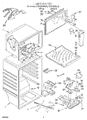 LINER Diagram and Parts List for KTRP19KGAL00  KitchenAid Refrigerator