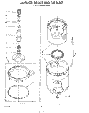 AGITATOR, BASKET AND TUB Diagram and Parts List for KAWE460WAL0  KitchenAid Washer