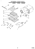 INTERNAL OVEN Diagram and Parts List for KEBS207BWH0  KitchenAid Wall Oven