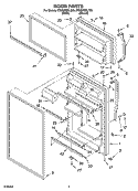 DOOR PARTS Diagram and Parts List for ET8GHMXLT05  Whirlpool Refrigerator