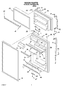 DOOR Diagram and Parts List for 5VET0WPKLQ00  Whirlpool Refrigerator